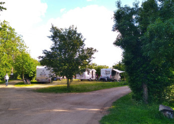 Aire camping car stabilisée