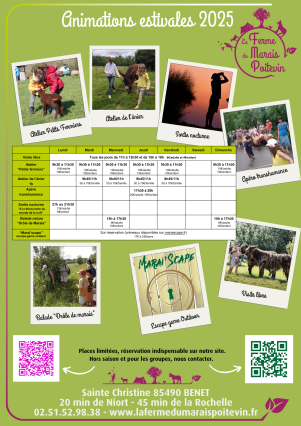 Activités pédagogiques - La Ferme du Marais Poitevin