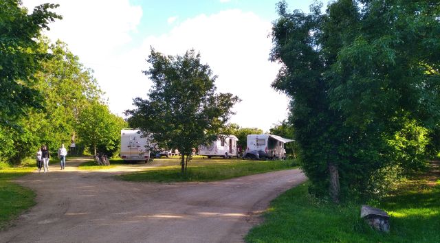 Aire camping car stabilisée