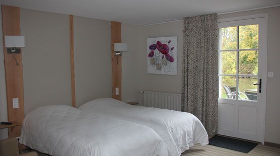 Auberge de la Rivière Chambre 2 lits simples