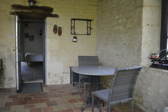 Terrasse porte bleue