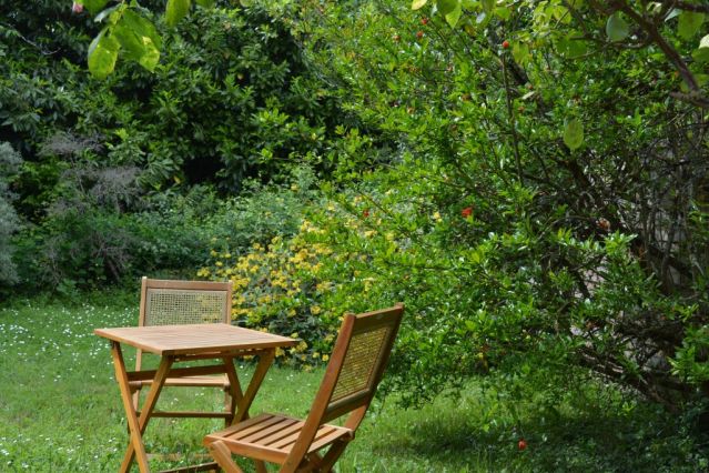 La porte bleue jardin privé clos