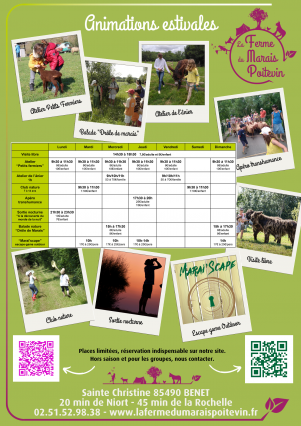 Activités pédagogiques - La Ferme du Marais Poitevin