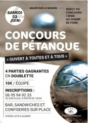 Concours pétanque